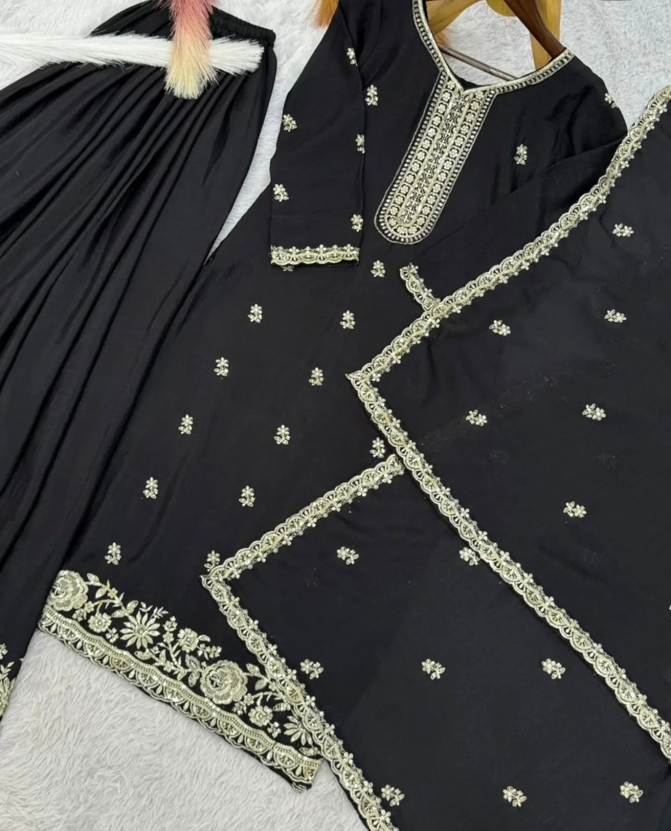 Beautiful designer plazo suit
