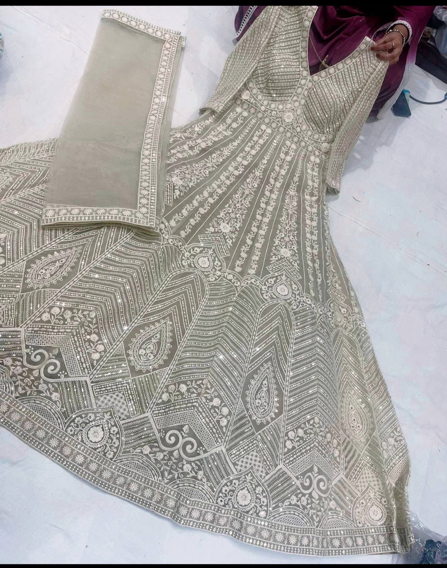 Beautiful designer gown style anarkali