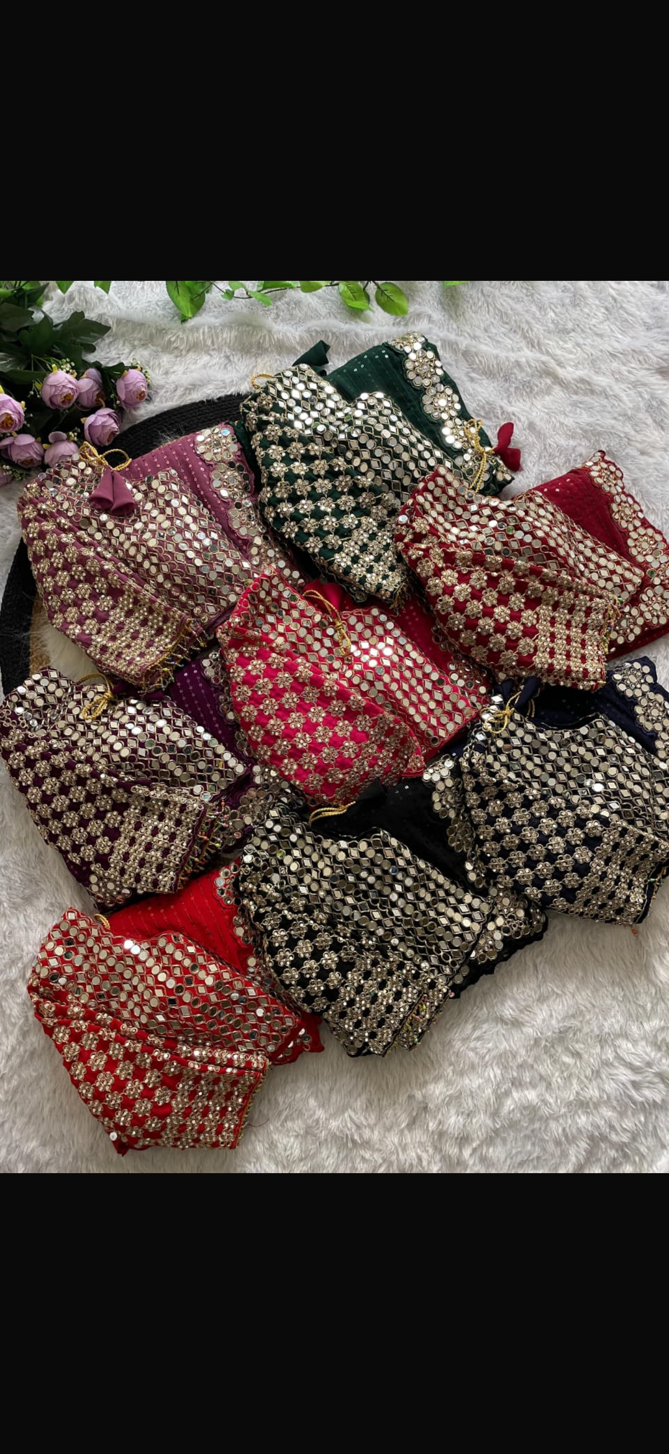 Beautiful designer Designer Mirror Work sarees