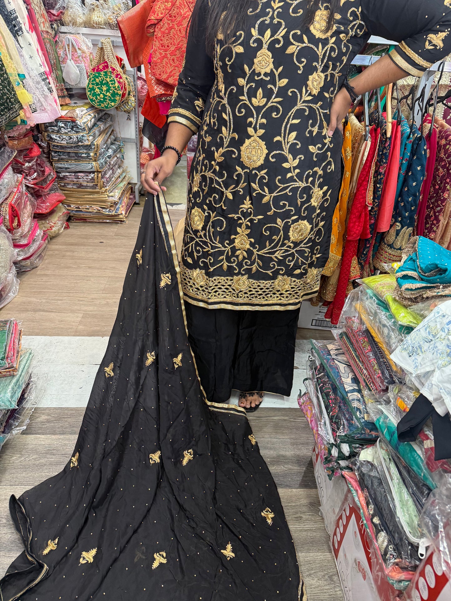 Beautiful designer plazo suit