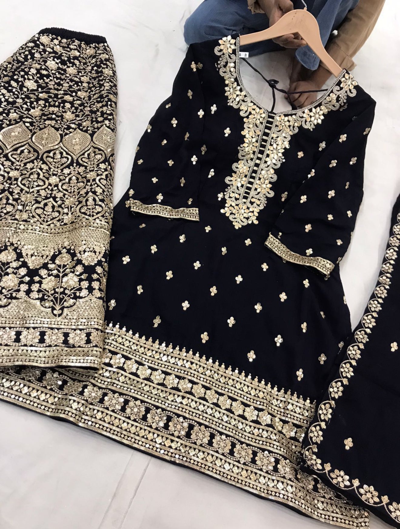 Beautiful designer plazo suit