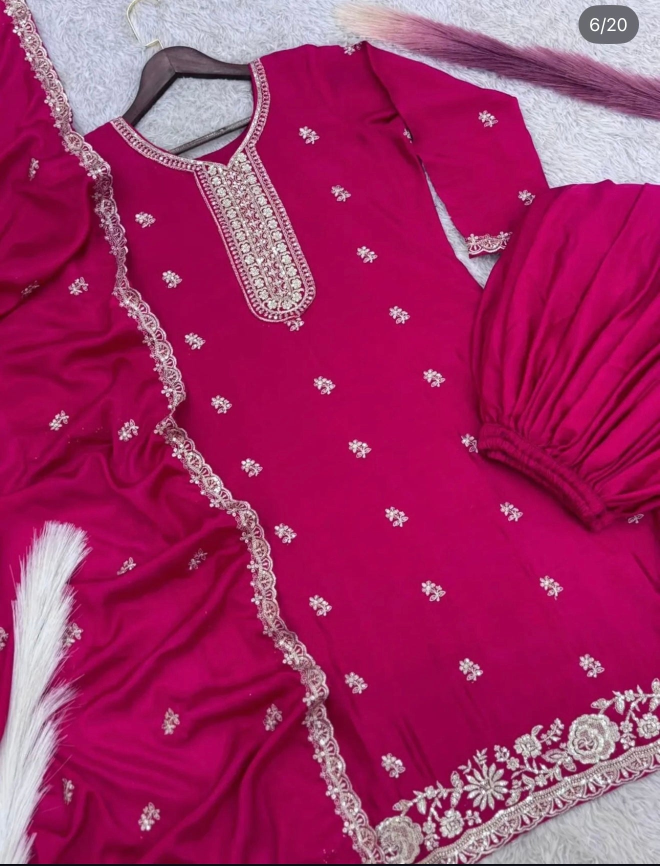 Beautiful designer plazo suit