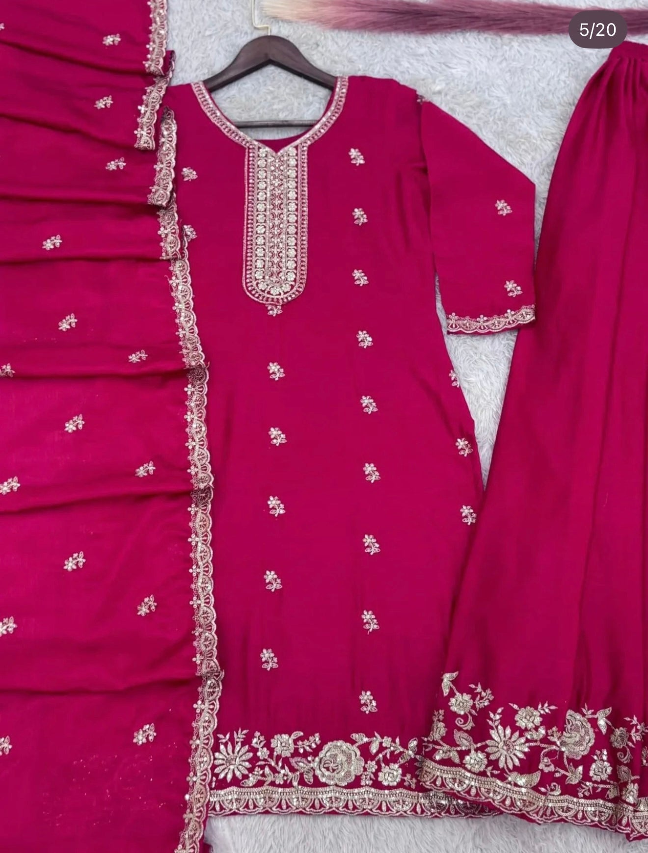 Beautiful designer plazo suit