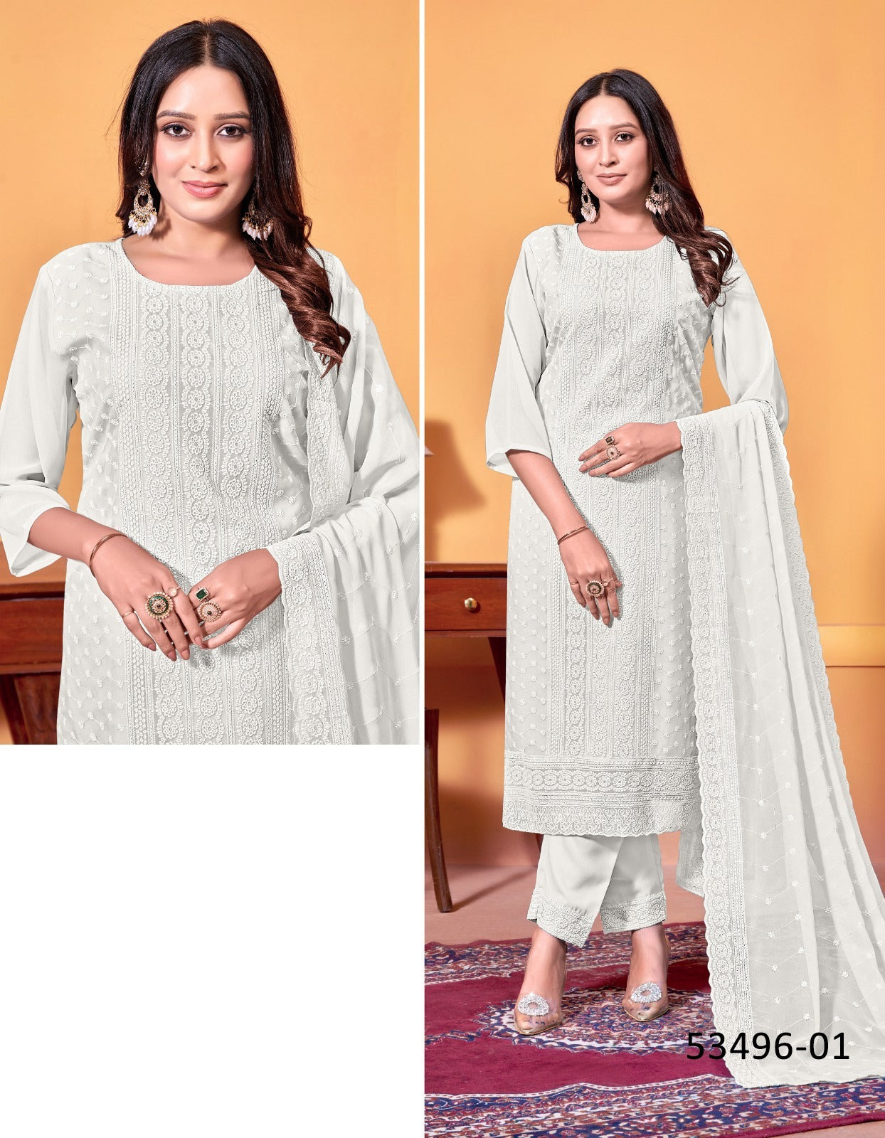 DESIGNER GEORGETTE TOP WITH BOTTOM AND DUPATTA