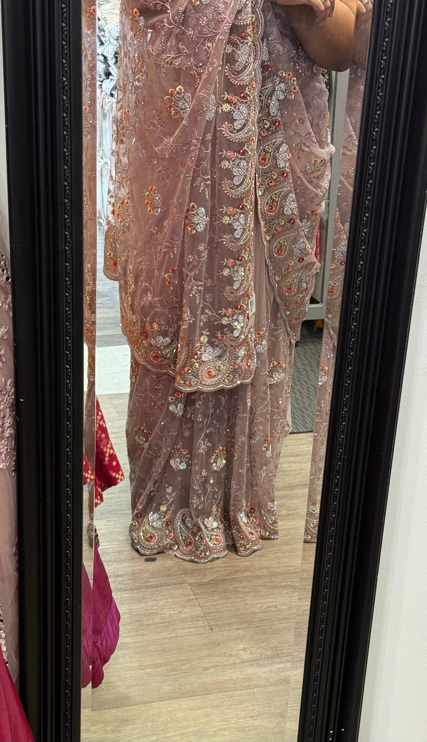 Beautiful designer fully embroidery saree