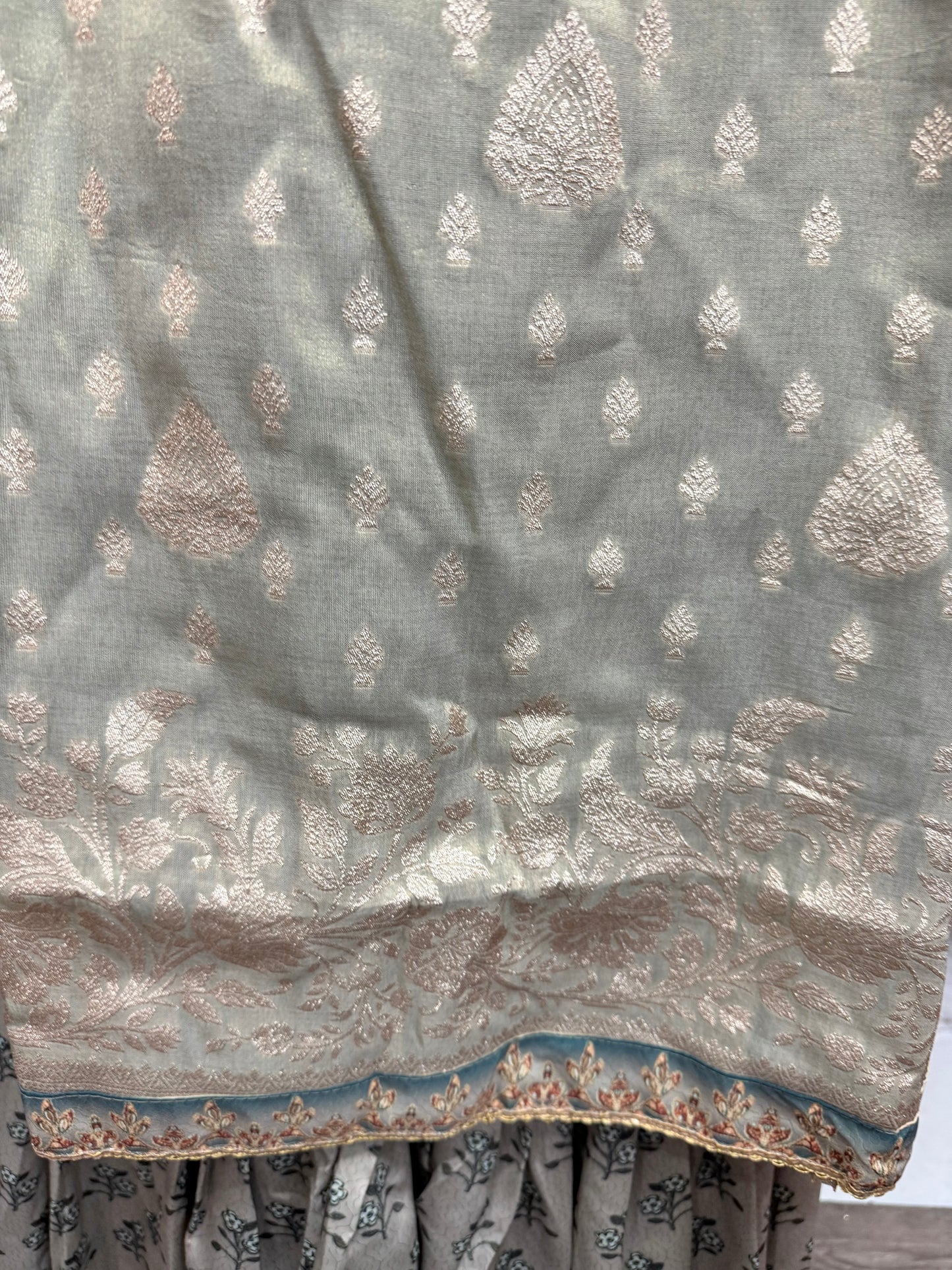 Beautiful designer floral sharara suit