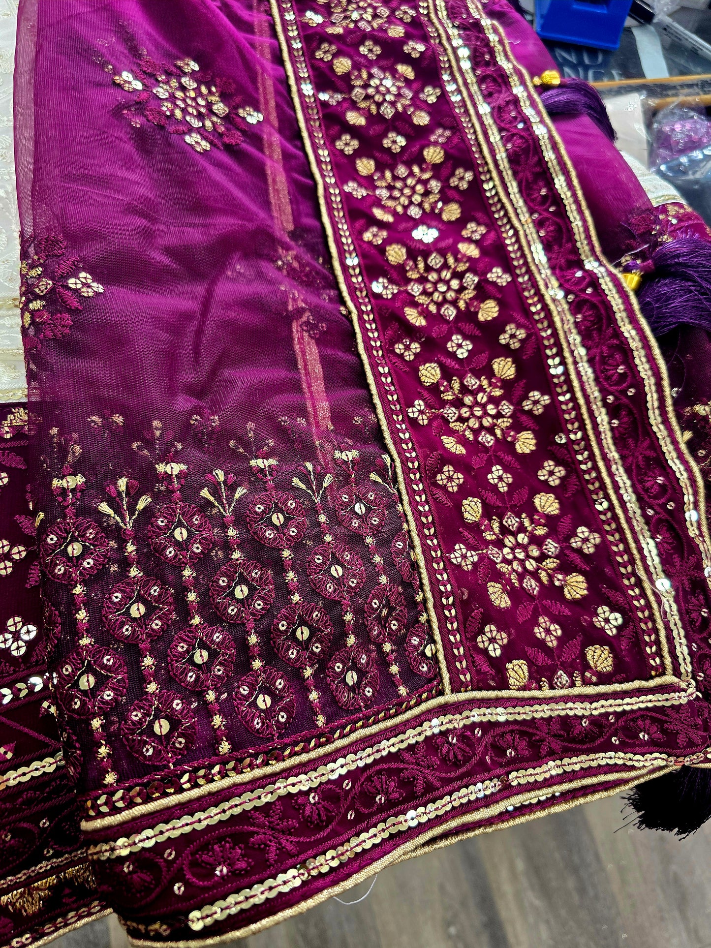 Beautiful designer lucknowi unstitched lengha