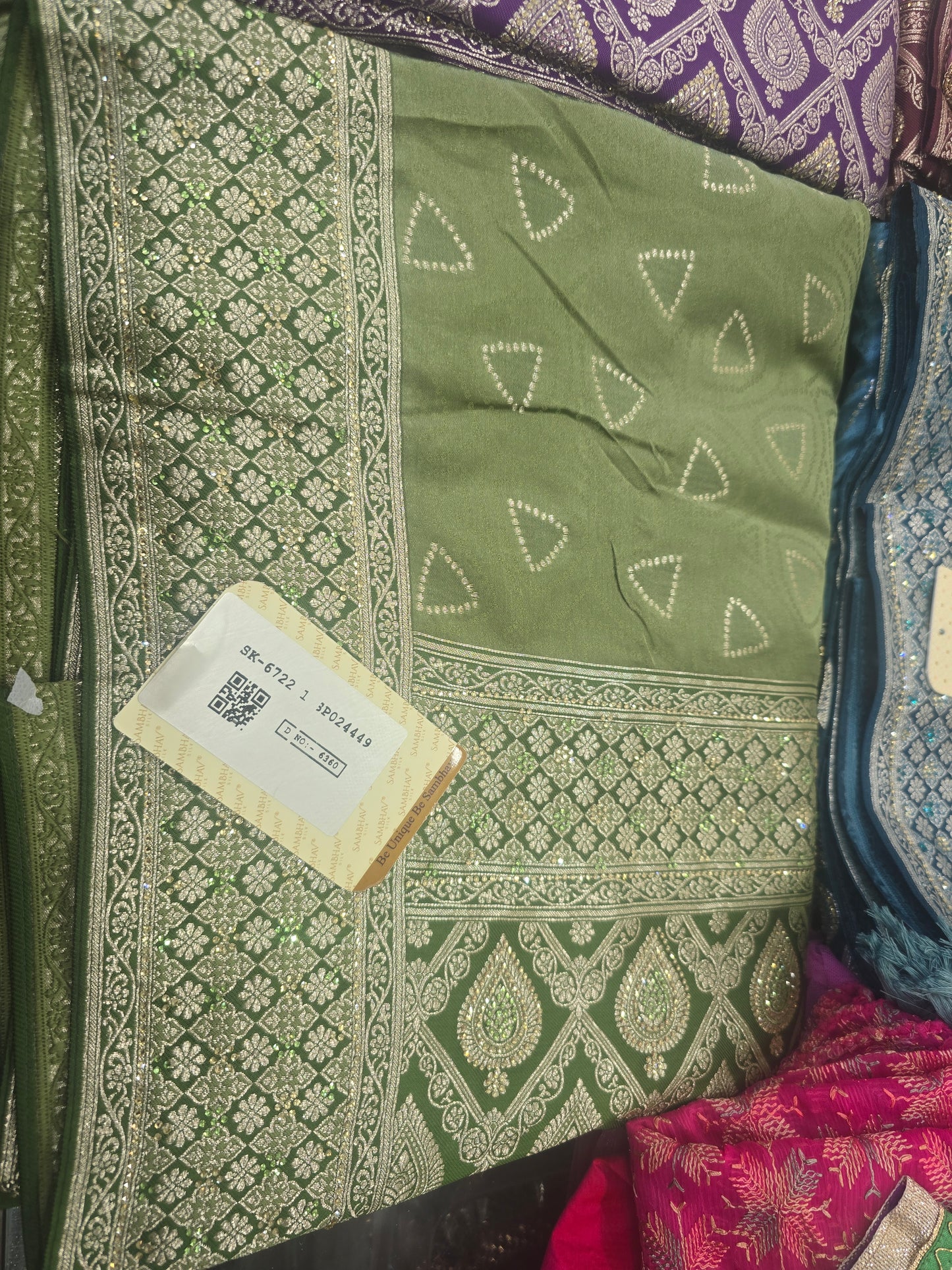 Beautiful designer satin silk saree
