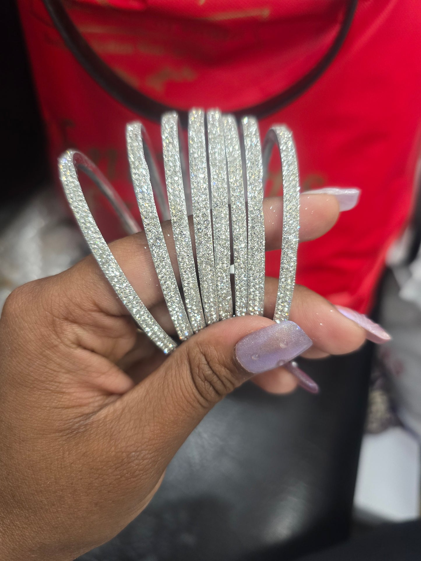 Beautiful metal silver bangles