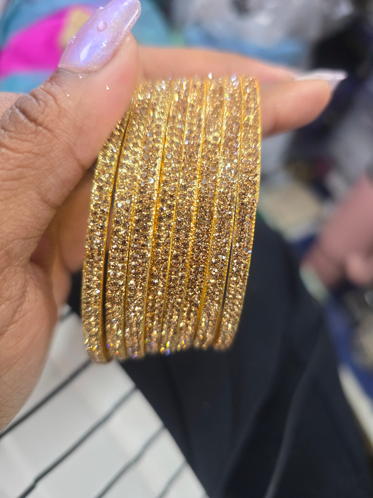 Beautiful metal gold bangles