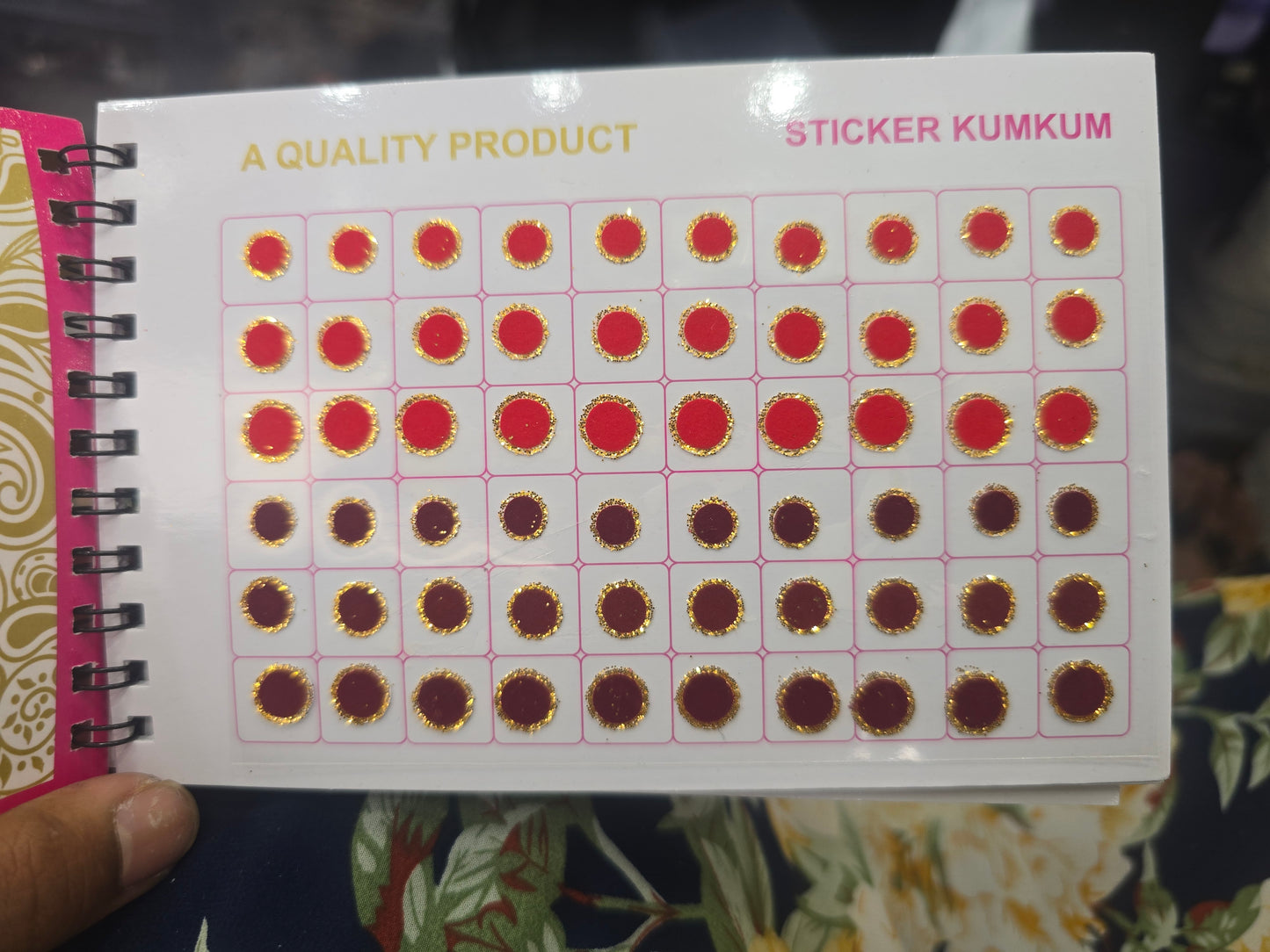 Beautiful designer white stone tikka/bindi book