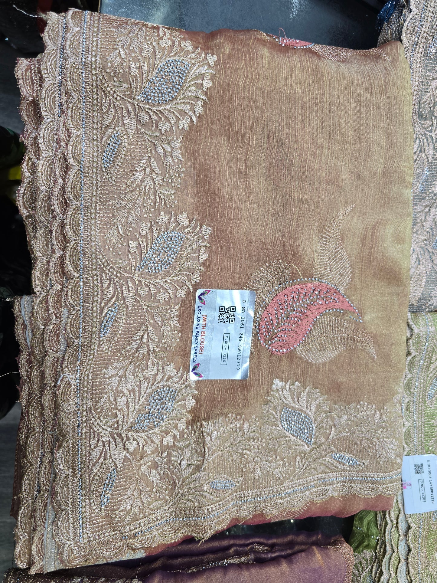 Beautiful designer tissue silk saree