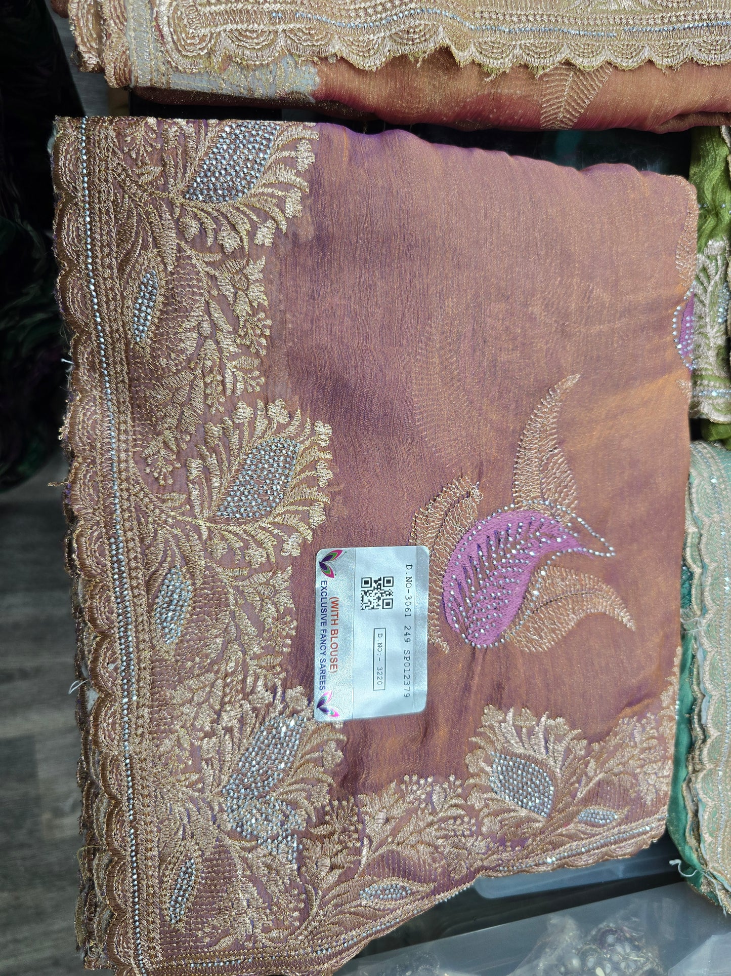 Beautiful designer tissue silk saree