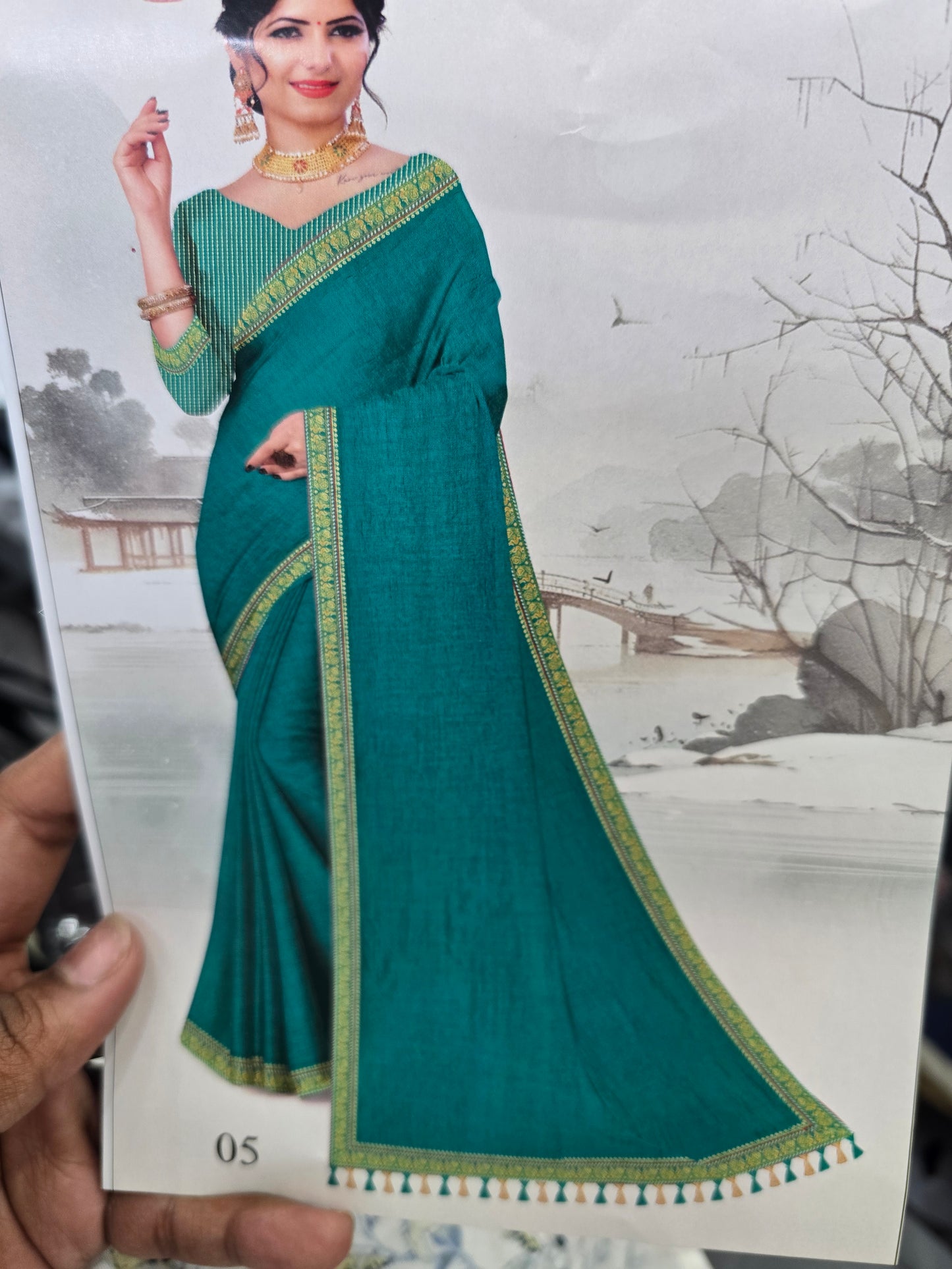 Beautiful designer cotton silk saree