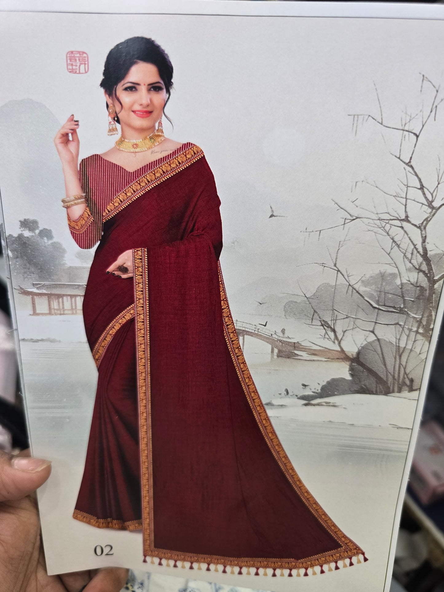 Beautiful designer cotton silk saree