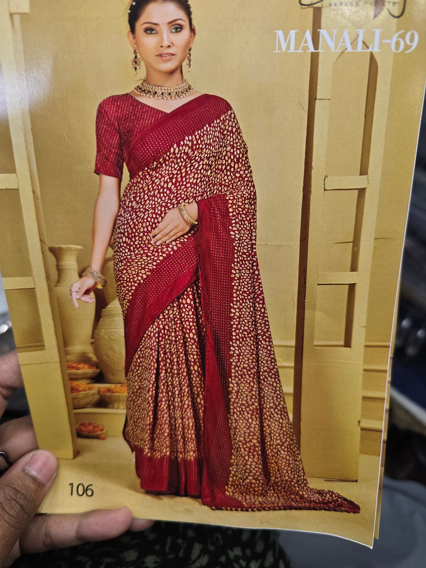 Beautiful designer brasso gorgette saree