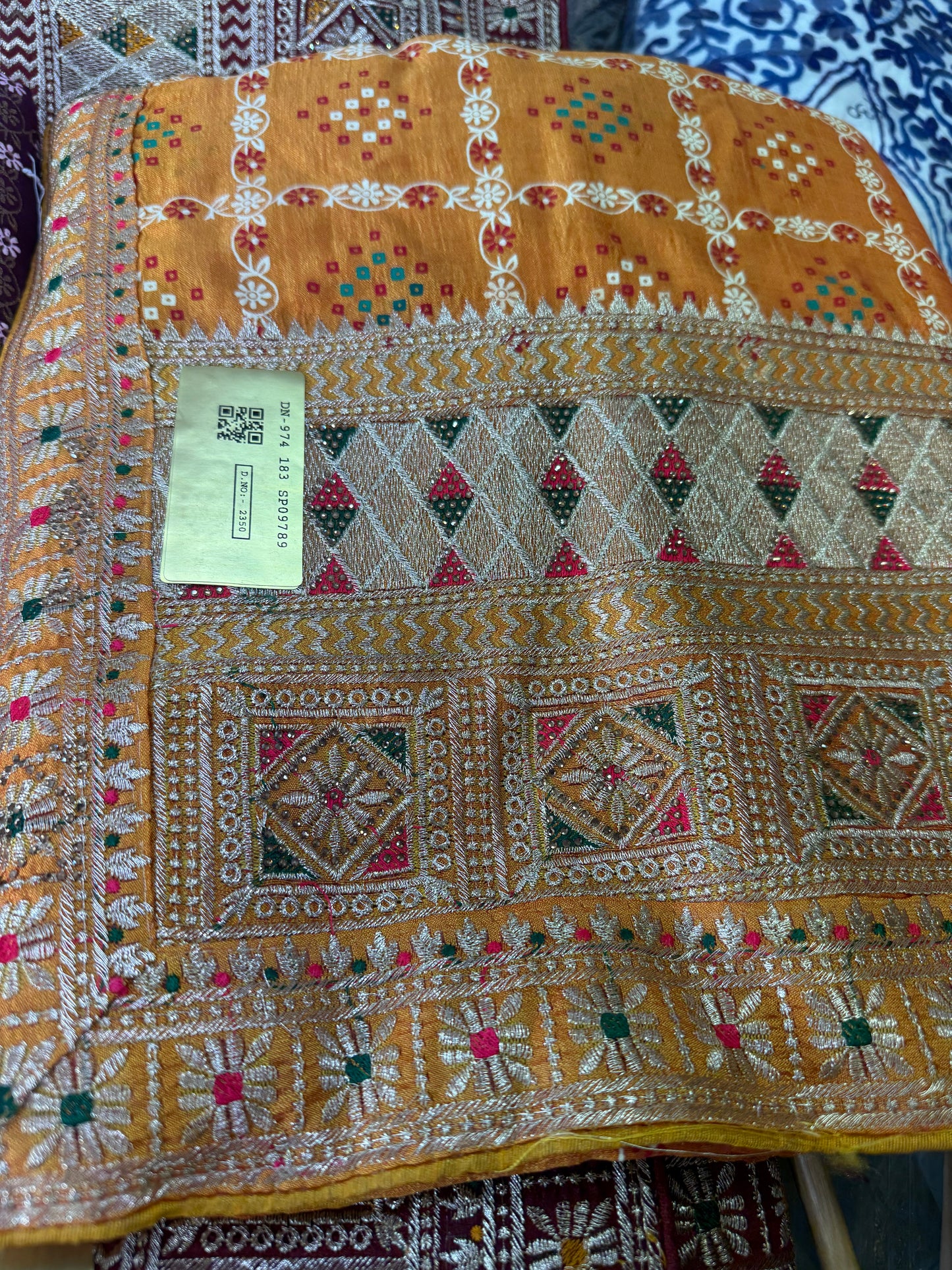 Beautiful designer bandhani silk saree