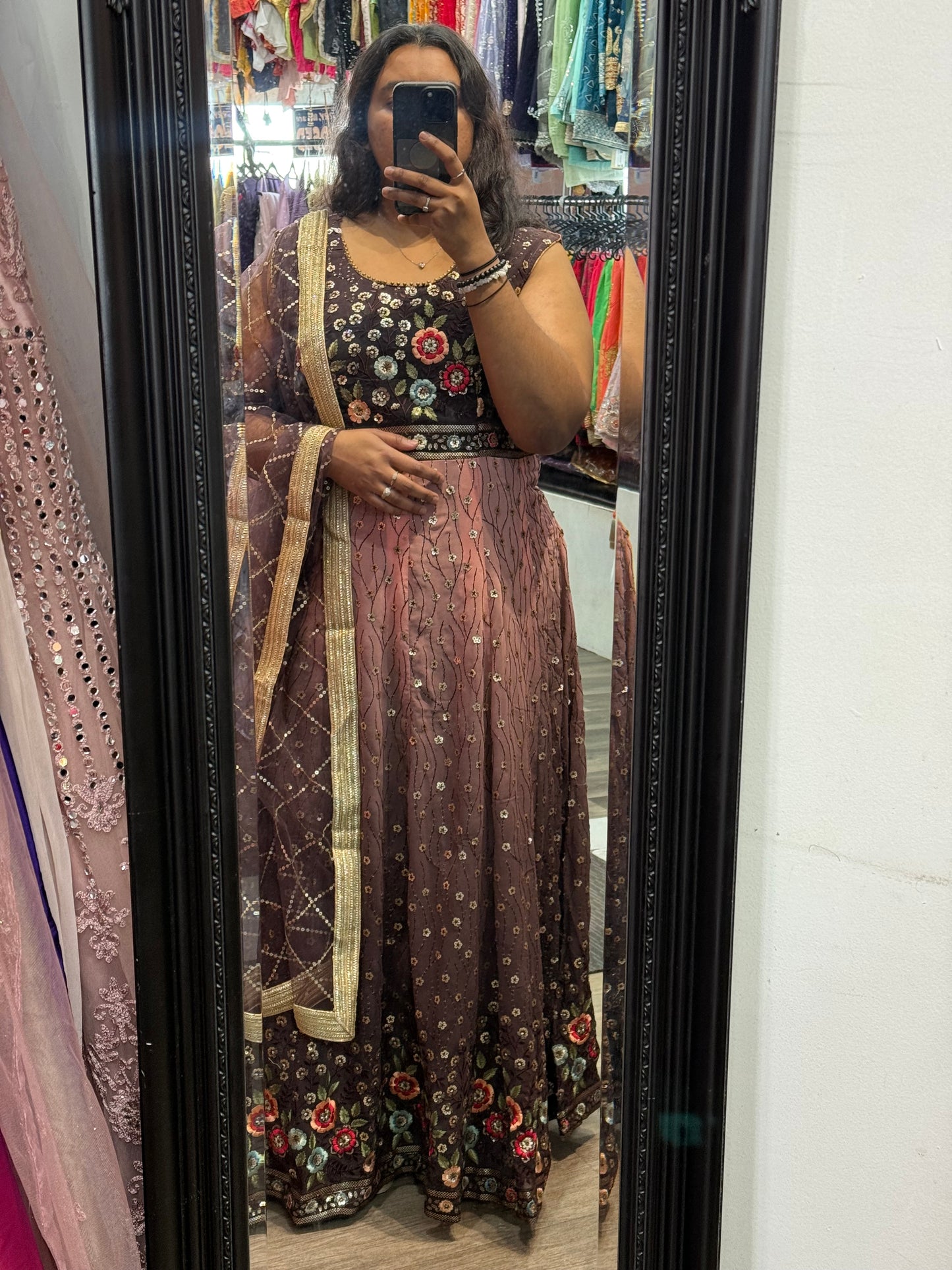 Beautiful designer gown style anarkali suit