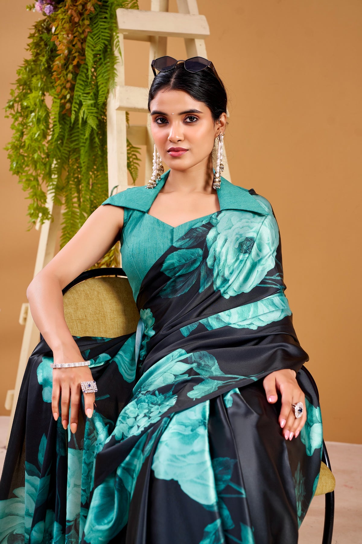 Beautiful designer satin silk saree