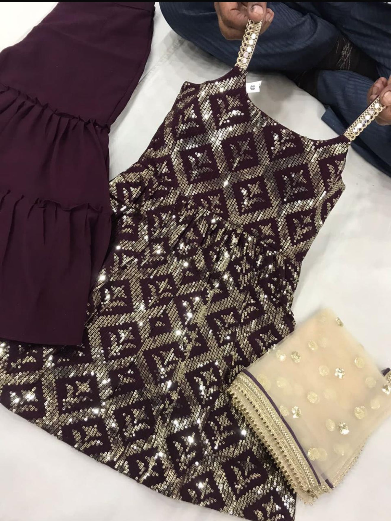 Beautiful designer sharara suit for kids