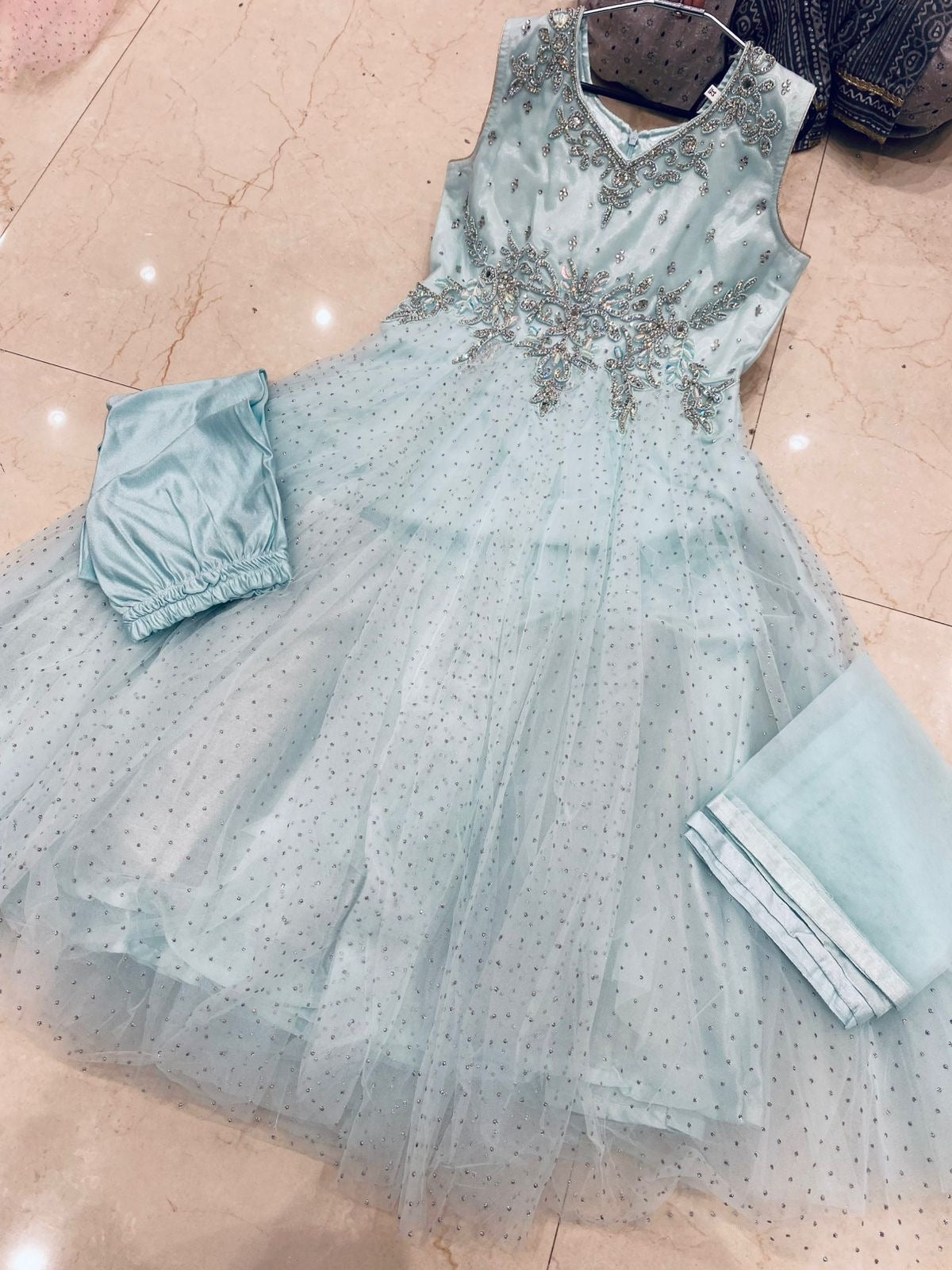 Beautiful designer gown style anarkali suit for kids
