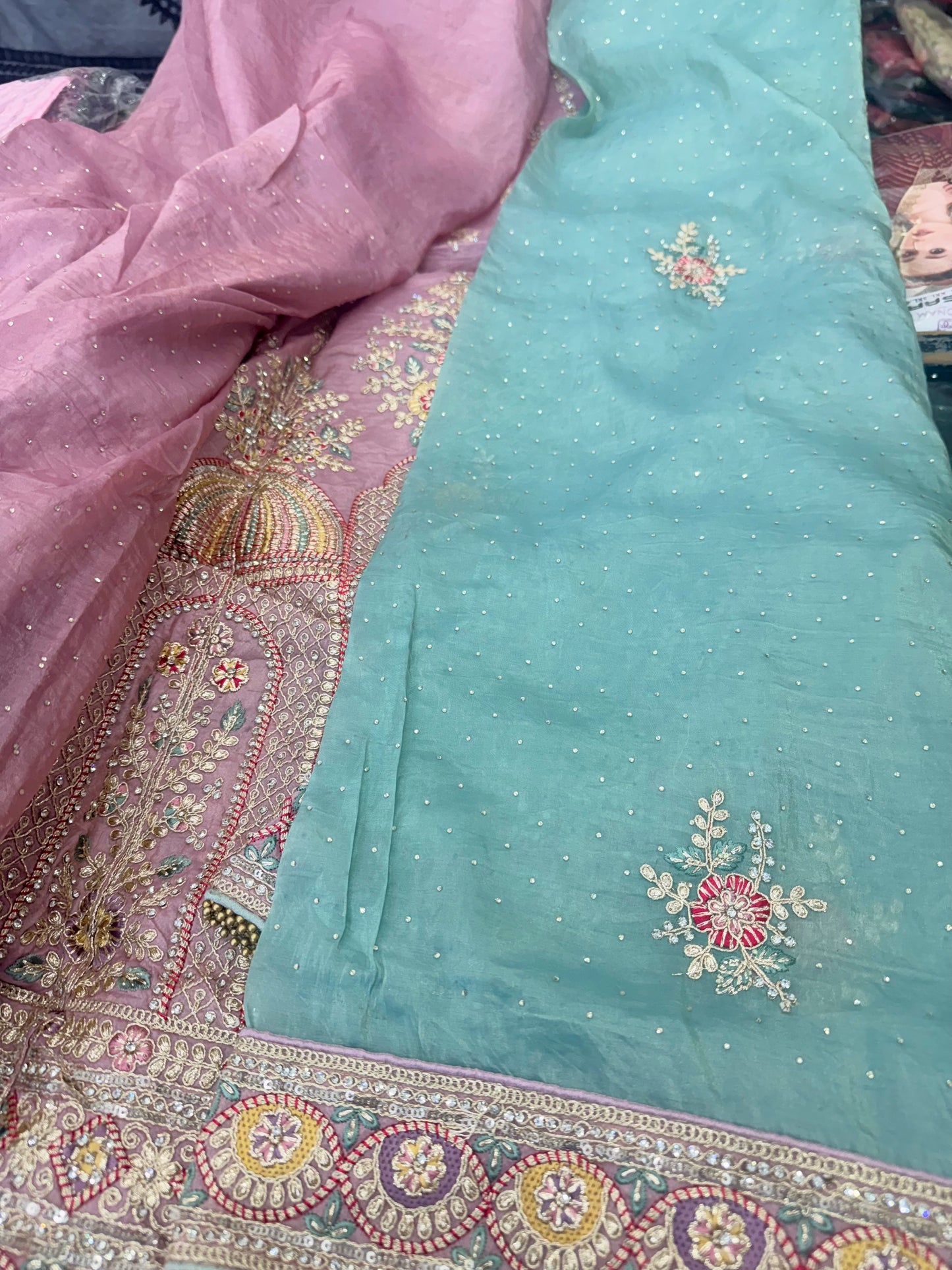 Beautiful designer silk lengha saree