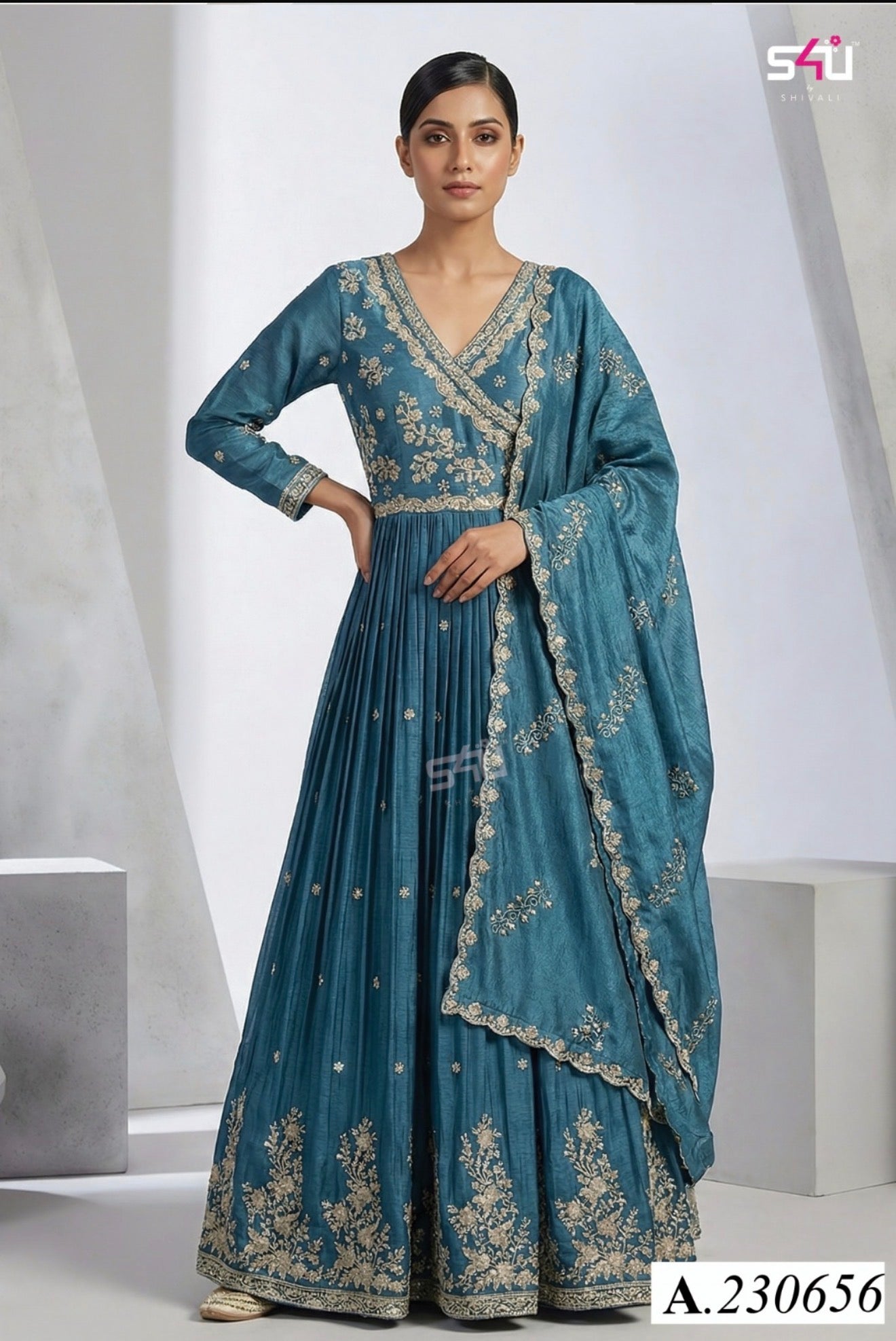 Beautiful designer anarkali style gown with dupptta
