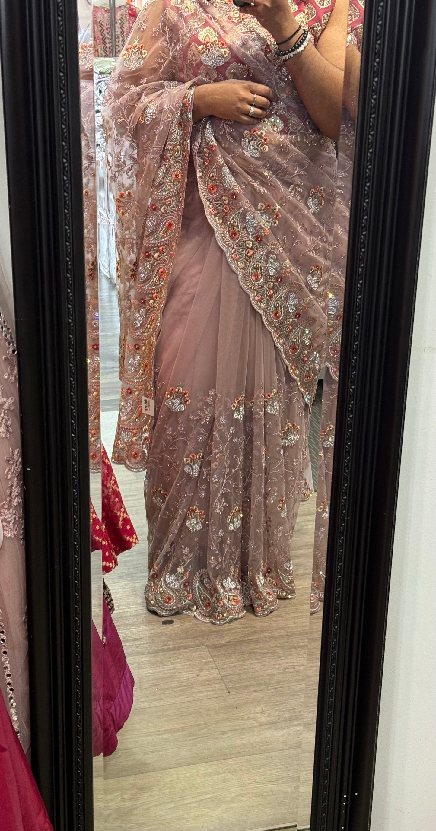 Beautiful designer fully embroidery saree