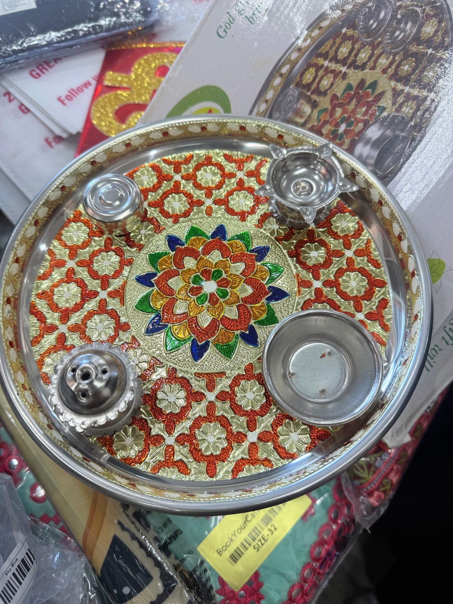 Beautiful designer Pooja thali