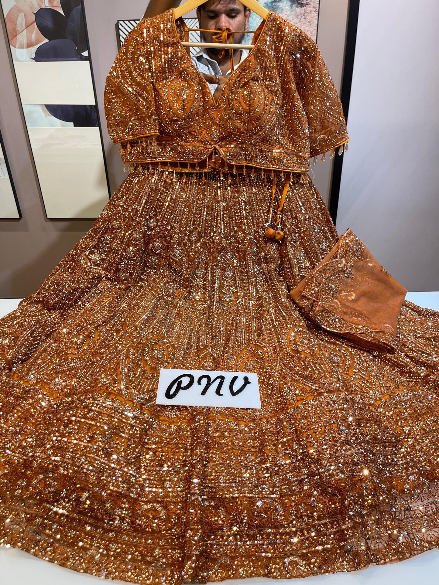 Beautiful designer heavily embroidery lengha choli