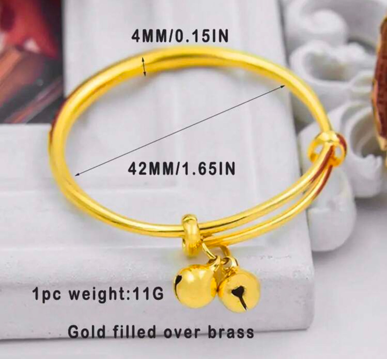 Beautiful designer gold plated bangles for babies