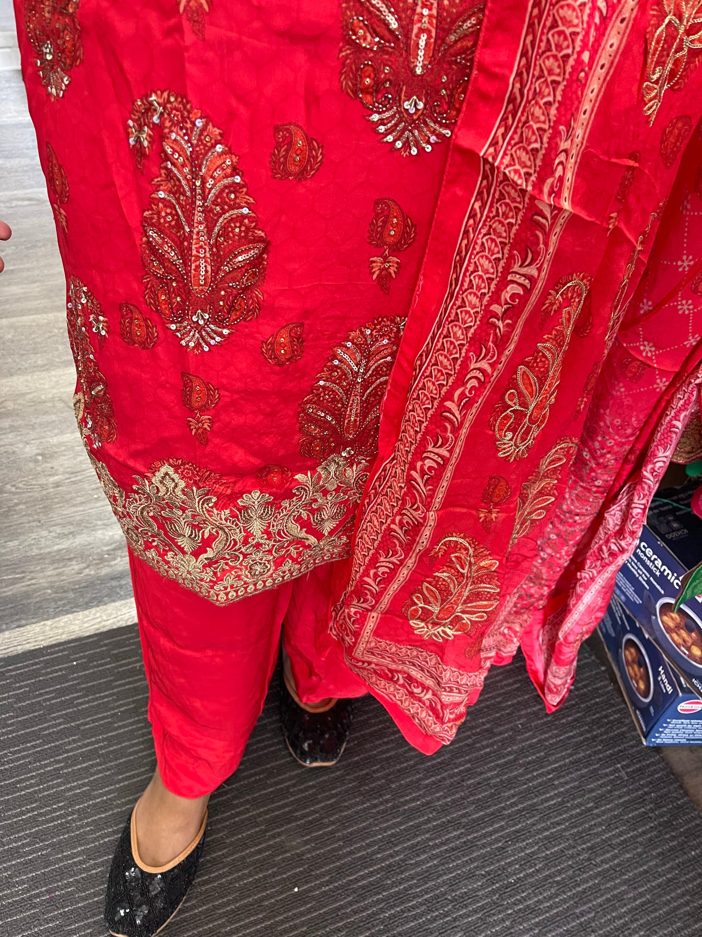 Beautiful designer Embroidred Party Wear plazo suit