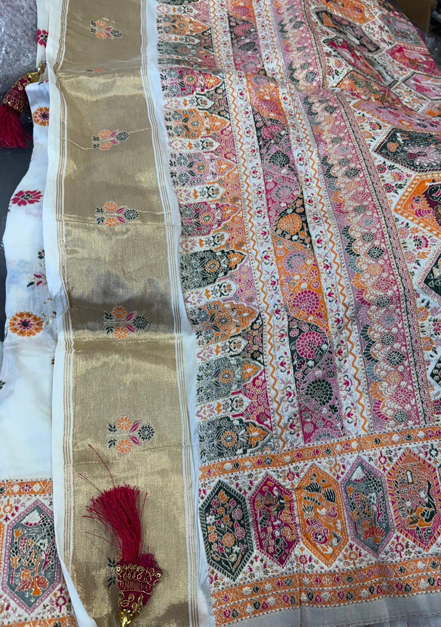 Beautiful designer pure silk saree