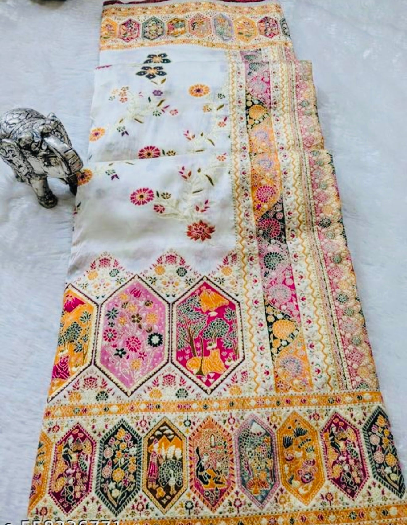 Beautiful designer pure silk saree
