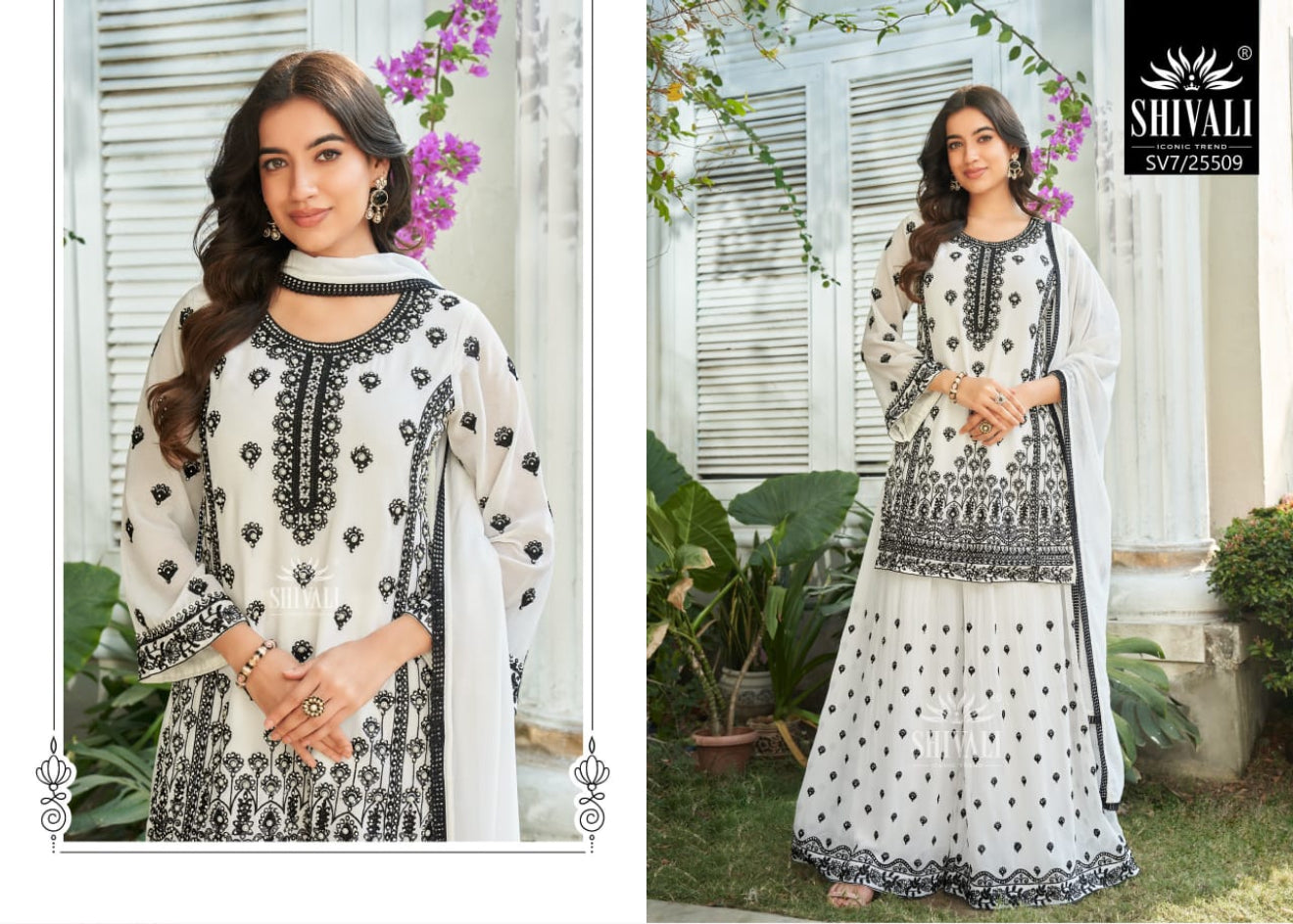 Beautiful designer plazo suit