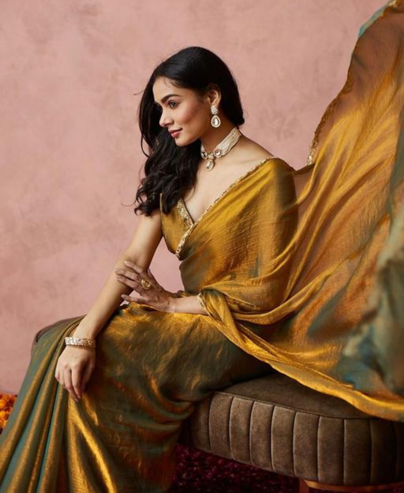 Beautiful designer Jimmy Choo silk saree
