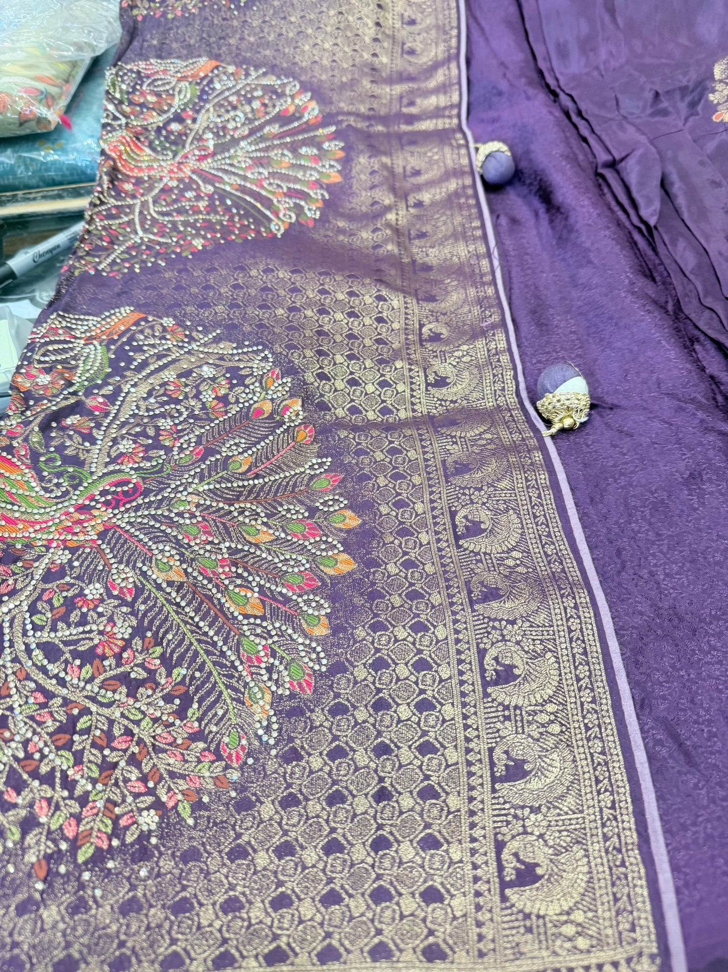 Beautiful designer pure silk saree