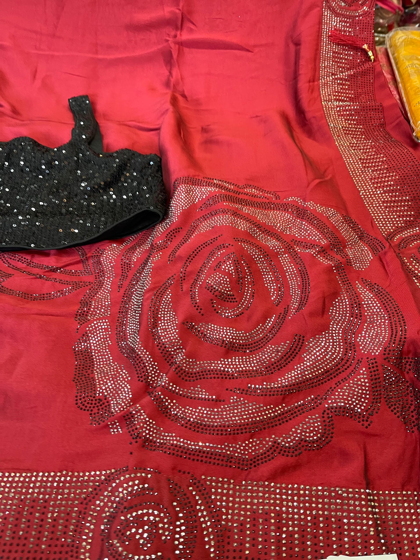 Beautiful designer saree blouse combo