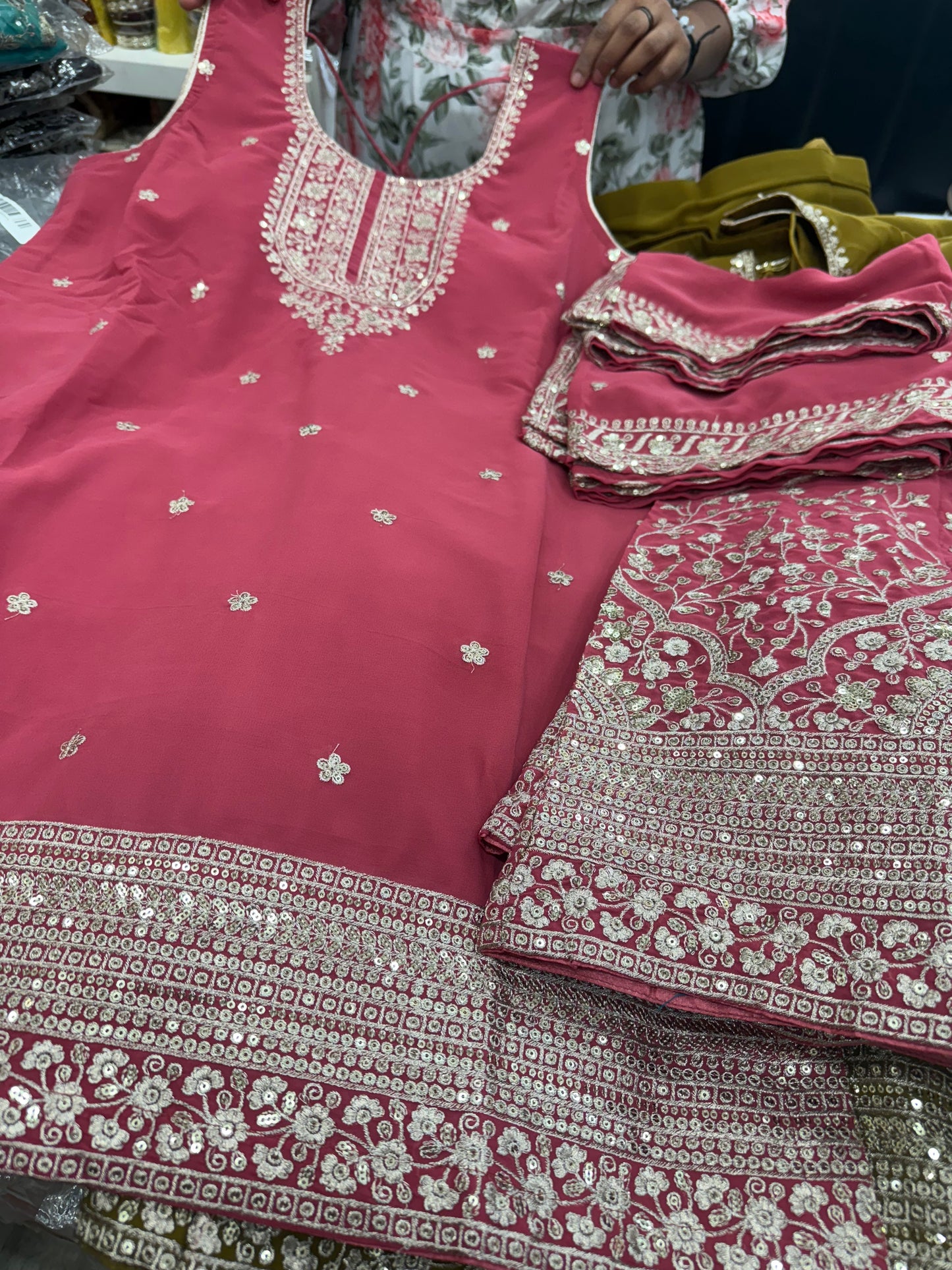 Beautiful designer plazo suit