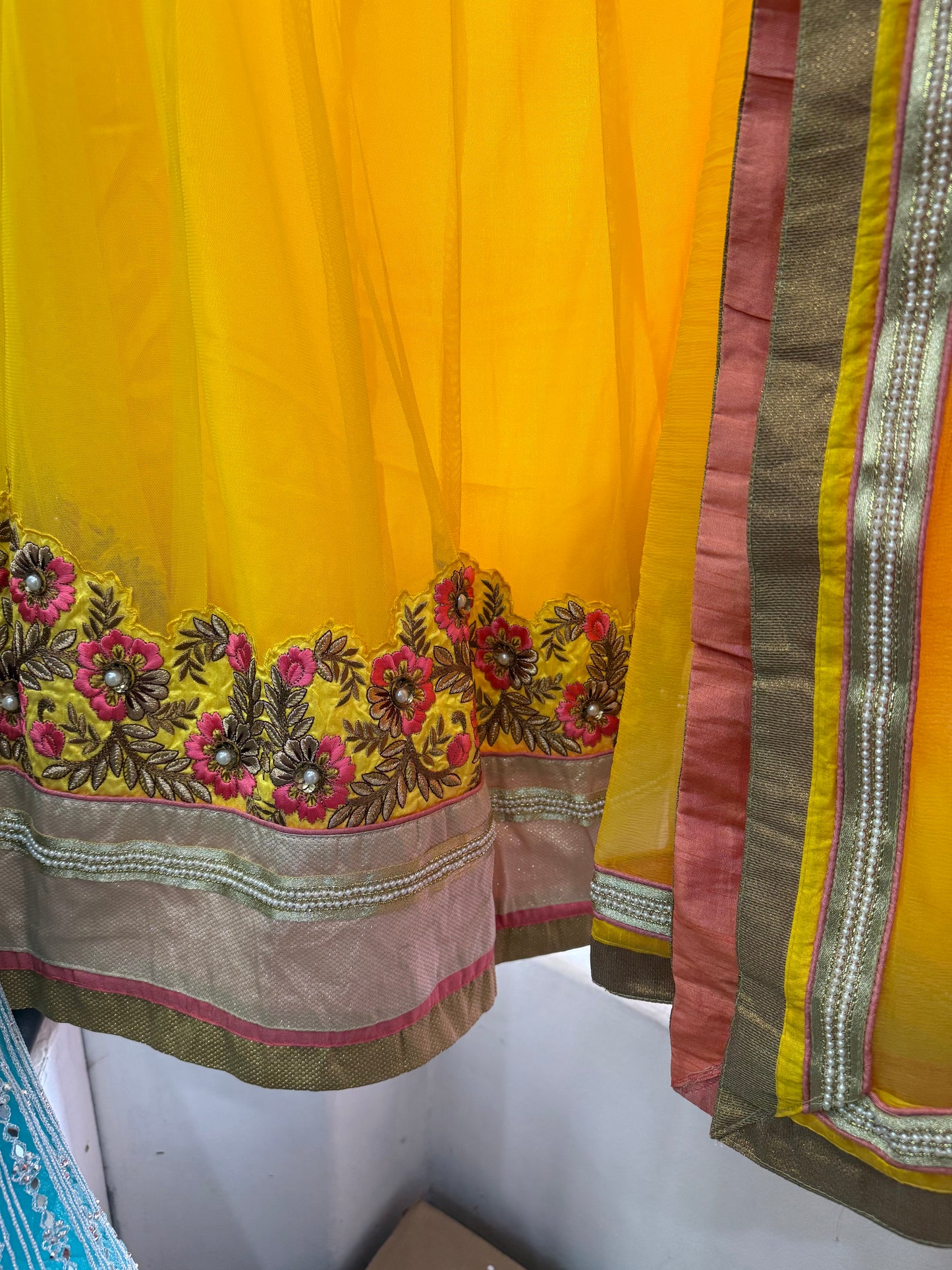 Beautiful designer long top lengha