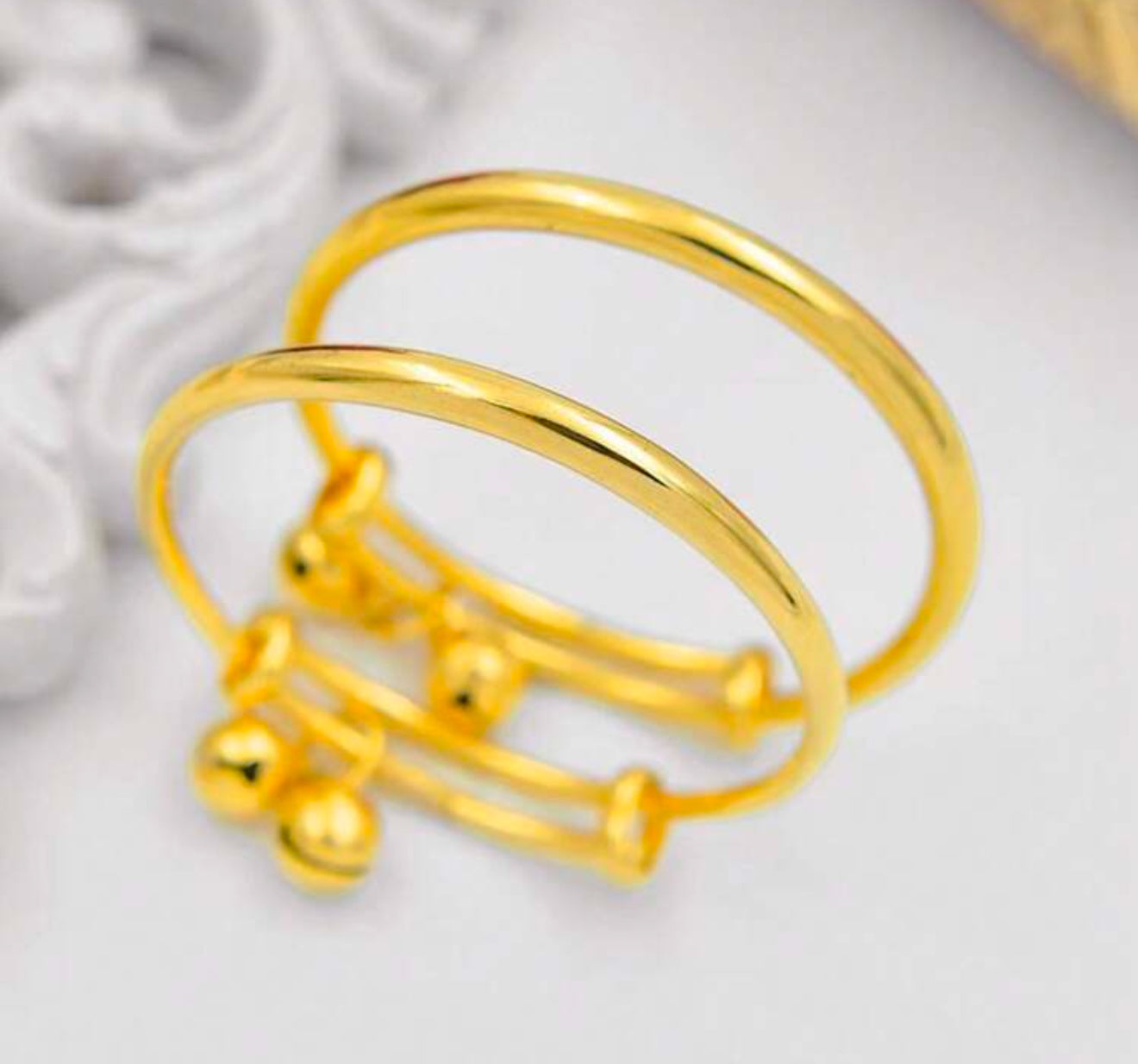 Beautiful designer gold plated bangles for babies