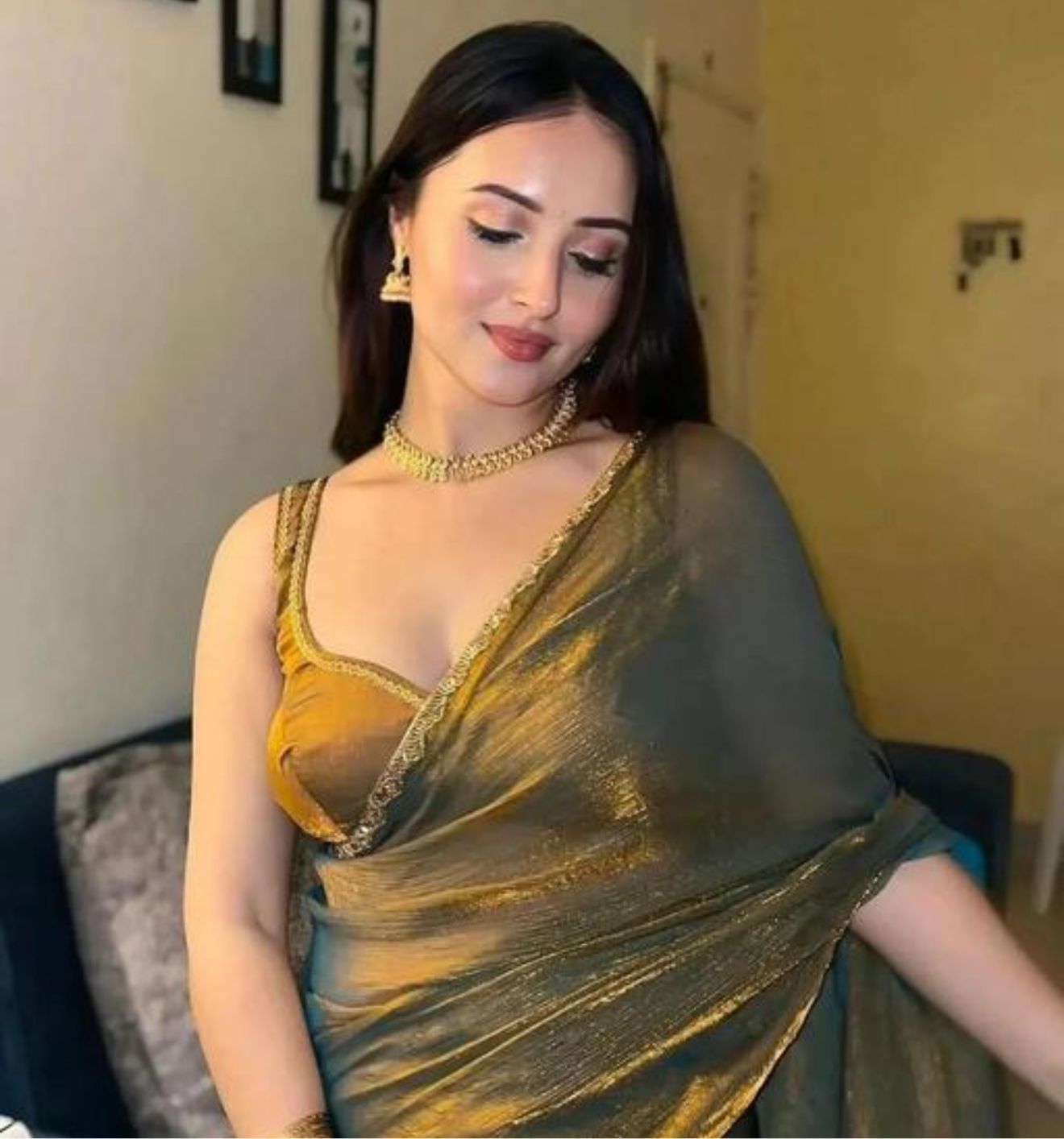 Beautiful designer Jimmy Choo silk saree