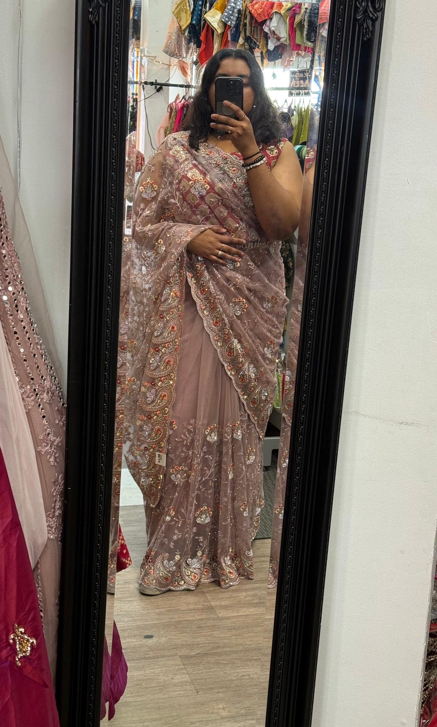 Beautiful designer fully embroidery saree