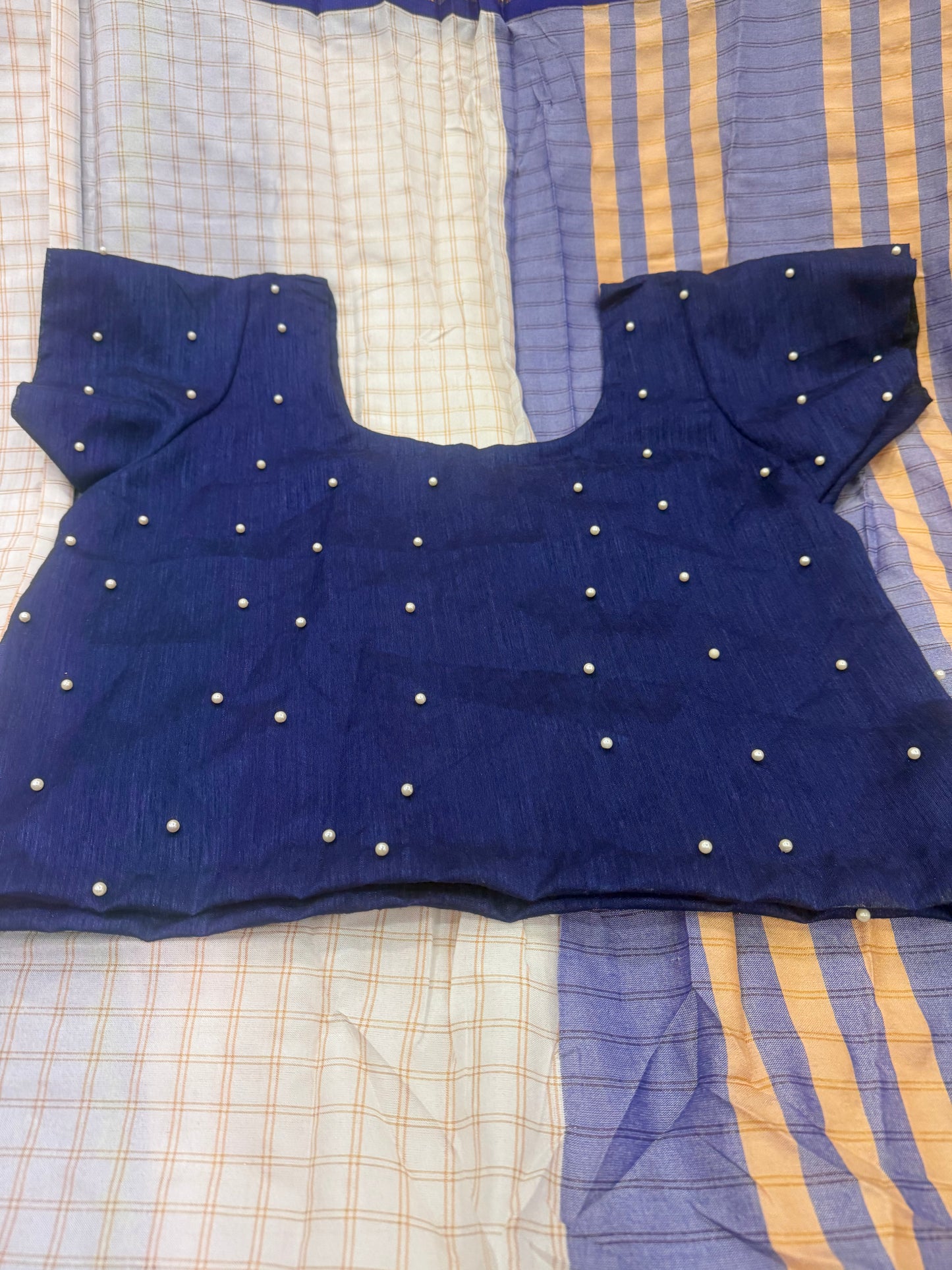 Beautiful designer saree & blouse combo