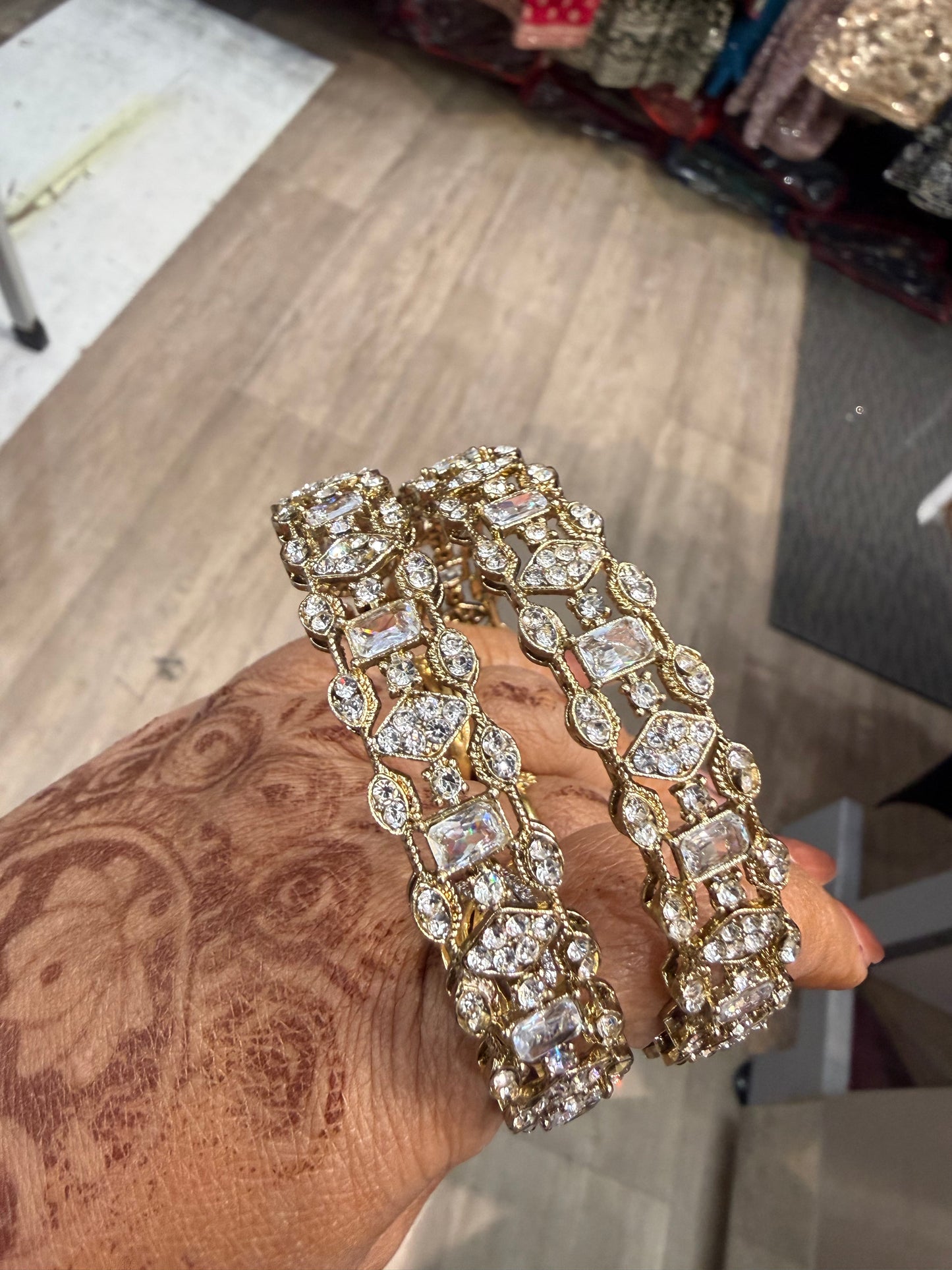 Beautiful designer polki kara set