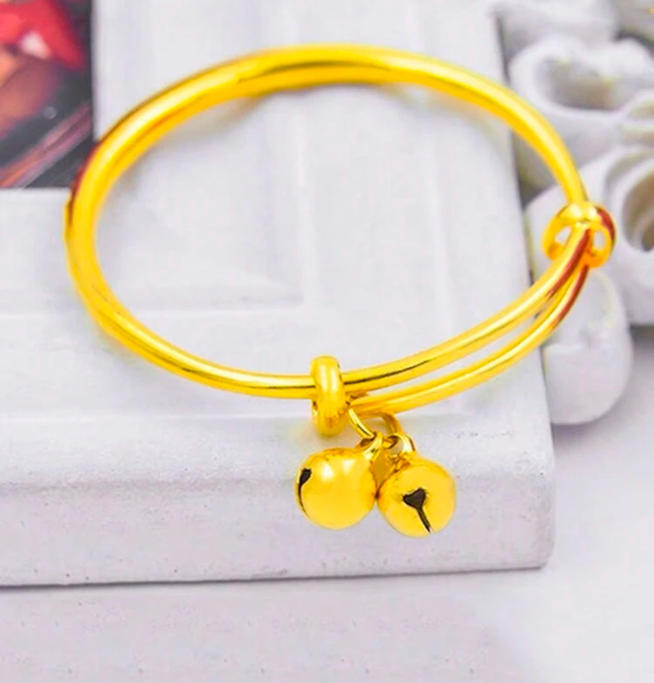 Beautiful designer gold plated bangles for babies