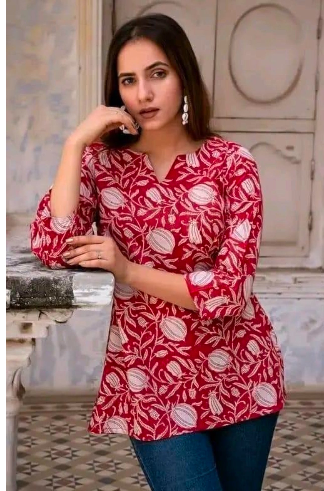 Beautiful designer short top Kurti