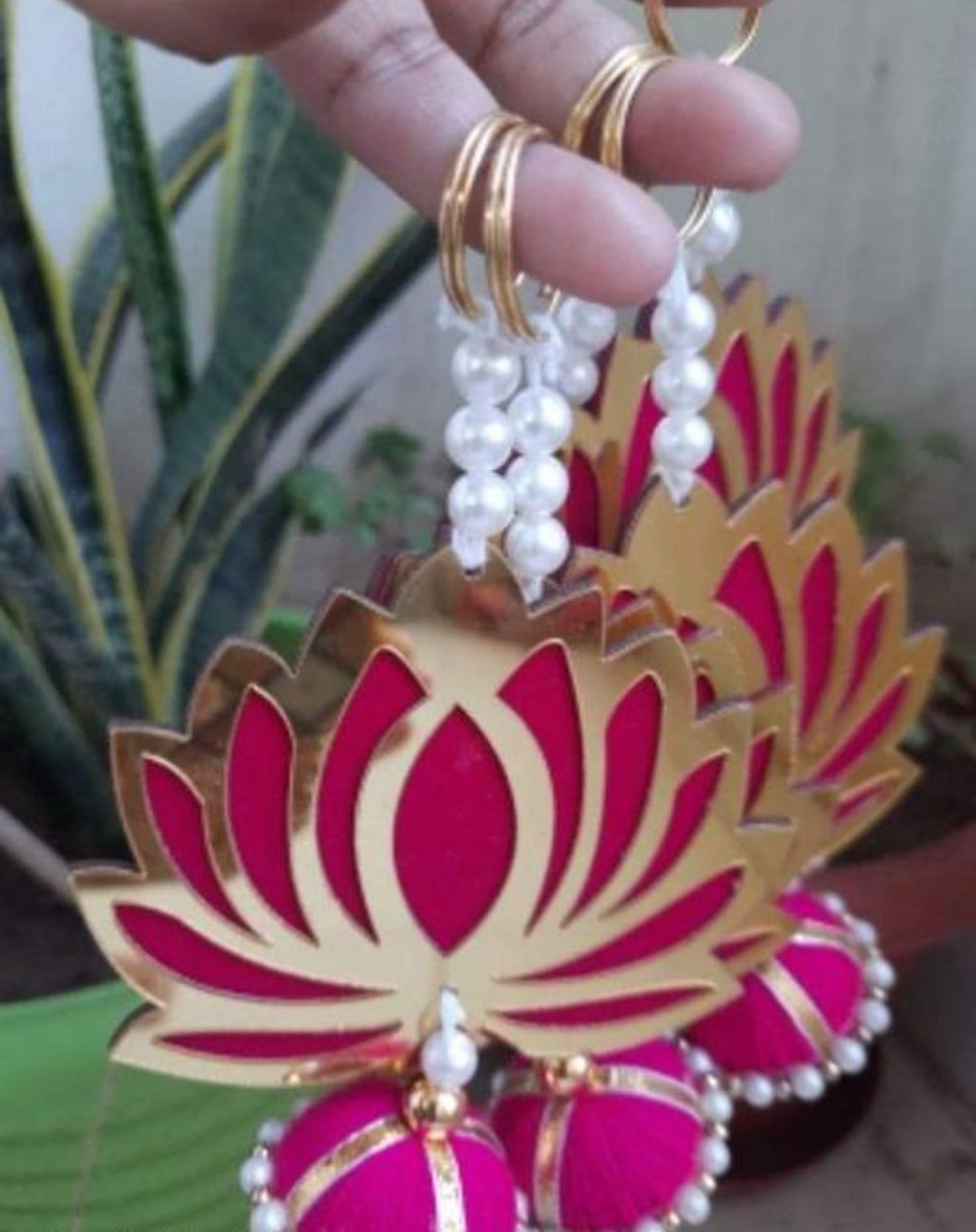 Beautiful designer set of 6 pieces lotus hangings