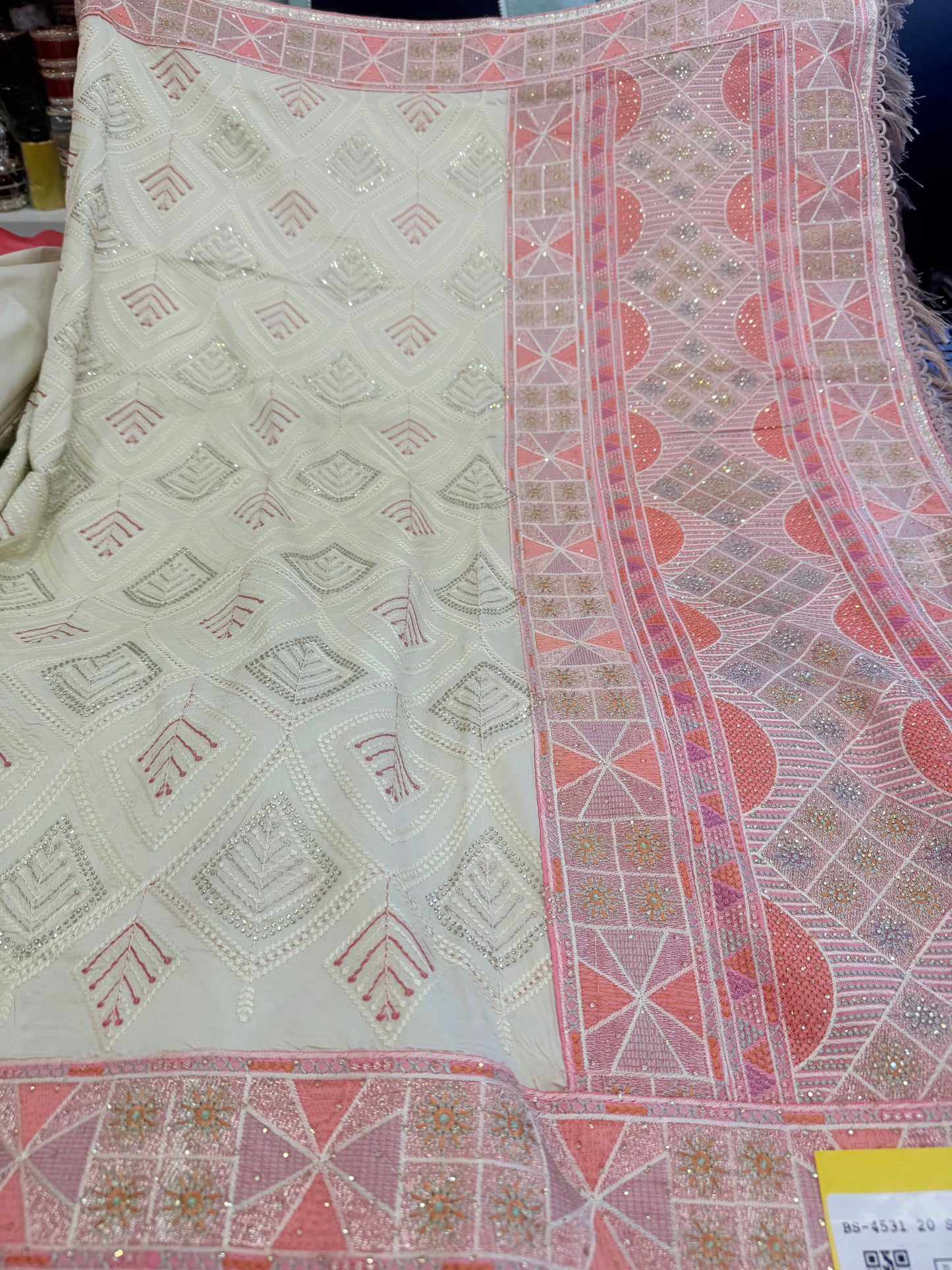 Beautiful designer fully embroidery silk saree
