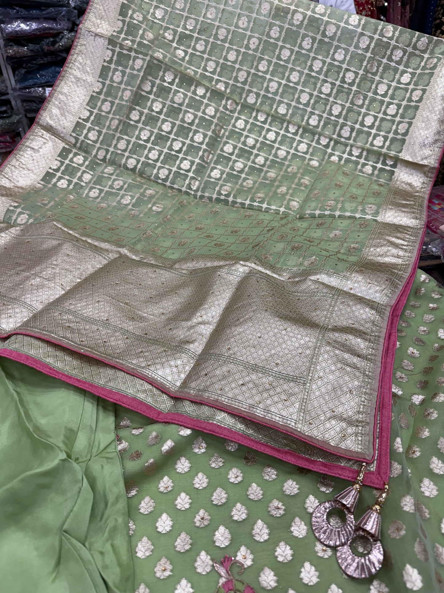 Beautiful designer Pakistani plazo suit